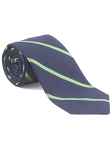 Robert Talbott Green and Navy Stripes Yankee Point Best Of Class Tie 57139E0-04 - Fall 2014 Collection Best Of Class Ties | Sam's Tailoring Fine Men's Clothing