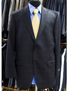 Hart Schaffner Marx Black Plaid Check Two Buttons High Quality Gold SuitD81_1189 - Spring 2015 Collection Suits | Sam's Tailoring Fine Men's Clothing