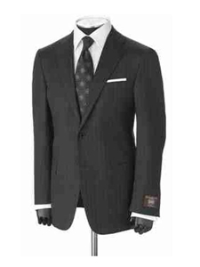 Hickey Freeman Charcoal with Blue Stripe Traveler Suit 45300505B003 - Fall 2014 Collection Suits | Sam's Tailoring Fine Men's Clothing