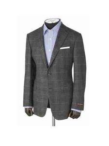 Hickey Freeman Grey Windowpane Sport Coat 45501015B004 - Fall 2014 Collection Sport Coats and Blazers | Sam's Tailoring Fine Men's Clothing