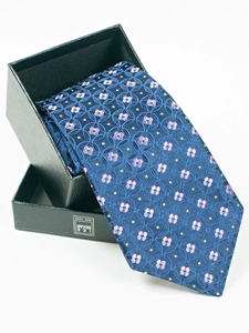 IKE Behar Teal Blue with Pattern Silk Tie SAMSTAILOR-5361 - Fall 2014 Collection Neckwear | Sam's Tailoring Fine Men's Clothing