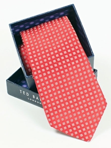 Ted Baker Orange with Mini Check Silk Tie SAMSTAILOR-5324 - Fall 2014 Collection Ties | Sam's Tailoring Fine Men's Clothing