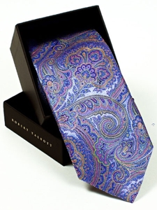 Robert Talbott Blue with Floral and Paisley Design Best Of Class Tie SAM-5466 - Spring 2015 Collection Best Of Class Ties | Sam's Tailoring Fine Men's Clothing