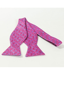 Ted Baker Pink with Paisley Design Silk Bow Tie SAMSTAILORING-40 - Spring 2015 Collection Bow Ties | Sam's Tailoring Fine Men's Clothing