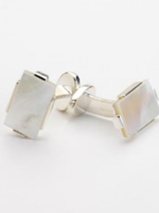 Mother of Pearl Plate .925 Sterling Silver Cufflinks LC1173-01 - Robert Talbott Cufflinks | Sam's Tailoring Fine Men's Clothing