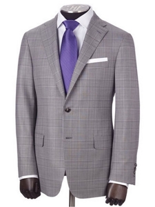 Hickey Freeman Grey Plaid Super Merino Greenhills Suit 51301201H003 - Spring 2015 Collection Suits | Sam's Tailoring Fine Men's Clothing