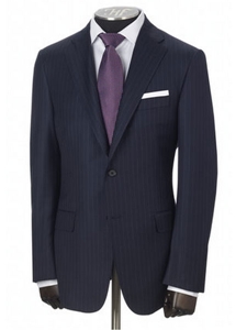 Hickey Freeman Navy Stripe Tasmanian Suit 51304717B003 - Fall 2015 Collection Suits | Sam's Tailoring Fine Men's Clothing