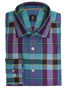 Robert Talbott Aster Windowpane Check Design Wide Spread Collar Crespi III Trim Fit Sport Shirt TSM440KK-01 - Spring 2015 Collection Sport Shirts | Sam's Tailoring Fine Men's Clothing