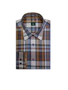 Robert Talbott Rust with Check Design Medium Spread Collar Classic Fit RT Sport Shirt LUM33063-01 - Spring 2015 Collection View All Shirts | Sam's Tailoring Fine Men's Clothing