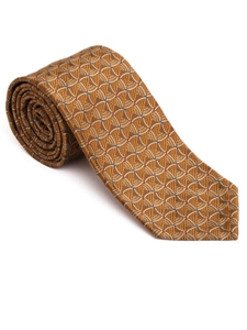 Robert Talbott Gold with Loose Fishnet Geometric Design Pebble Beach Silk Seven Fold Tie 51897M0-06 - Spring 2016 Collection Seven Fold Ties | Sam's Tailoring Fine Men's Clothing