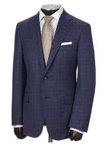 Hickey Freeman Navy Grey Mini Check Traveler Sport Coat 51501203B004 - Fall 2015 Collection Sport Coats and Blazers | Sam's Tailoring Fine Men's Clothing