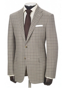 Hickey Freeman Tan Mini Check Summer Sport Coat 51501211B004 - Spring 2015 Collection Sport Coats and Blazers | Sam's Tailoring Fine Men's Clothing