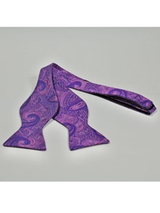 IKE Behar Purple Lavender with Paisley Design Silk Bow Tie SAMSTAILORINGIMG-0045 - Spring 2015 Collection Bow Ties | Sam's Tailoring Fine Men's Clothing