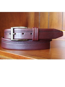Lejon of California Burgundy Harvard Casual Leather Belt TRC0004 - Spring 2015 Collection Leather Belts | Sam's Tailoring Fine Men's Clothing