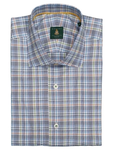 Robert Talbott Nantucket with Windowpane Plaid Check Wide Spread Collar Cotton Trim Fit Crespi III Sport Shirt TSM440VV-02 - Sport Shirts | Sam's Tailoring Fine Men's Clothing