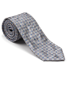 Robert Talbott Gray Silk with Small Medallion Design Capitola Estate Tie 43036I0-04 - Spring 2016 Collection Estate Ties | Sam's Tailoring Fine Men's Clothing