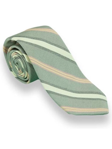 Robert Talbott Grey Laurel Stripe Best Of Class Extra Long Tie 55299E1-05 - Spring 2015 Collection Best Of Class Ties | Sam's Tailoring Fine Men's Clothing