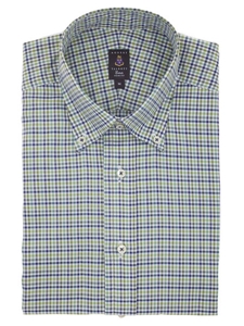 Robert Talbott Mint Check Trim Fit Estate Dress Shirt C2247I4V-53 - Dress Shirts | Sam's Tailoring Fine Men's Clothing