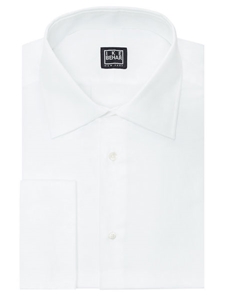 Ike Behar Black Label Regular Fit Solid French Cuff Dress Shirt White 28S0384-100 - Spring 2015 Collection Dress Shirts | Sam's Tailoring Fine Men's Clothing