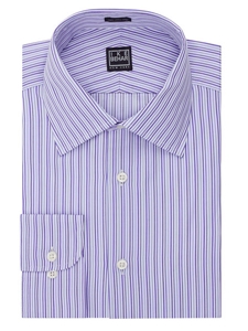 Ike Behar Black Label Regular Fit Stripe Dress Shirt Purple 28B0673-518 - Spring 2015 Collection Dress Shirts | Sam's Tailoring Fine Men's Clothing