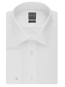 Ike Behar Black Label Regular Fit Solid French Cuff Dress Shirt White 28B0738-100 - Spring 2015 Collection Dress Shirts | Sam's Tailoring Fine Men's Clothing