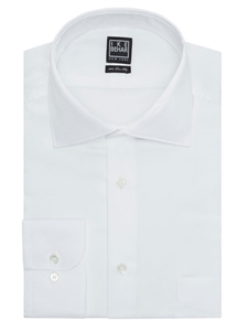 Ike Behar Black Label Regular Fit Solid Dress Shirt White 28B0582-100 - Spring 2015 Collection Dress Shirts | Sam's Tailoring Fine Men's Clothing