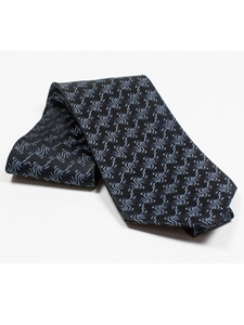 Jhane Barnes Black with Print Design Silk Tie JLPJBT0028 - Ties or Neckwear | Sam's Tailoring Fine Men's Clothing