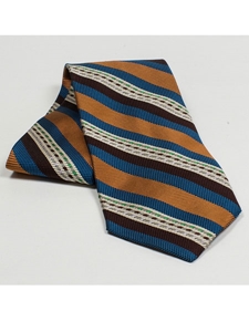 Jhane Barnes Multi-Color Stripes Textured Silk Tie JLPJBT0082 - Ties or Neckwear | Sam's Tailoring Fine Men's Clothing