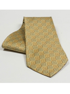 Jhane Barnes Yellow with Geometric Design Silk Tie JLPJBT0088 - Ties or Neckwear | Sam's Tailoring Fine Men's Clothing