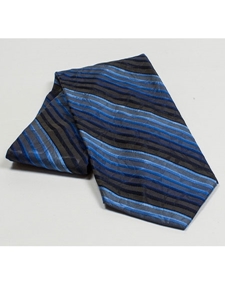 Jhane Barnes Gray Sky Blue with Stripes Silk Tie JLPJBT0090 - Ties or Neckwear | Sam's Tailoring Fine Men's Clothing