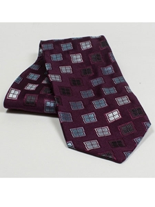 Jhane Barnes Old Mauve with Geometric Design Silk Tie JLPJBT0092 - Ties or Neckwear | Sam's Tailoring Fine Men's Clothing