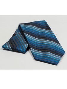 Jhane Barnes Gray Aqua with Stripes Silk Tie JLPJBT0094 - Ties or Neckwear | Sam's Tailoring Fine Men's Clothing