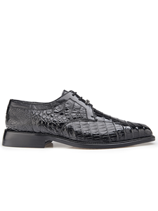 Belvedere Black Susa Genuine Crocodile Shoes P32 - Belvedere Leather Shoes | Sam's Tailoring Fine Men's Clothing