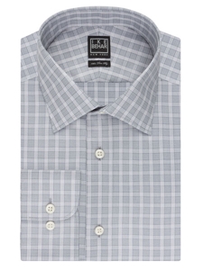 Ike Behar Black Label Regular Fit Check Dress Shirt Gray 28B0757-020 - Dress Shirts | Sam's Tailoring Fine Men's Clothing