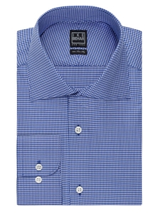 Ike Behar Black Label Regular Fit Check Dress Shirt Blue 28B0765-425 - Dress Shirts | Sam's Tailoring Fine Men's Clothing