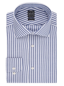 Ike Behar Black Label Regular Fit Stripe Dress Shirt Blue 28B0766-400 - Dress Shirts | Sam's Tailoring Fine Men's Clothing