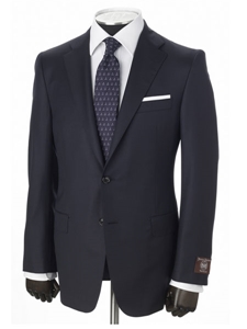 Hickey Freeman Solid Navy Traveler Suit 45300502B003 - Fall 2015 Collection Suits | Sam's Tailoring Fine Men's Clothing