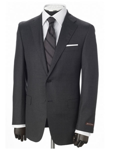 Hickey Freeman Solid Grey Traveler Suit 45300506B003 - Fall 2015 Collection Suits | Sam's Tailoring Fine Men's Clothing