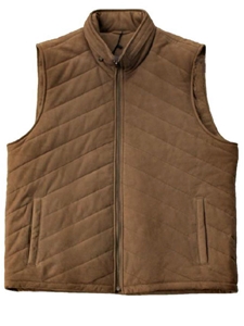 Robert Comstock Nubuck Quilted Vest CFOL122A - Fall 2015 Collection Outerwear | Sam's Tailoring Fine Men's Clothing