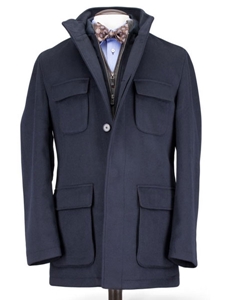 Robert Talbott Navy Shasta II Coat OW209-01 - Outerwear | Sam's Tailoring Fine Men's Clothing