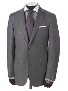 Hickey Freeman Grey Sharkskin Super 170s Wish Suit 55302510B003 - Suits | Sam's Tailoring Fine Men's Clothing