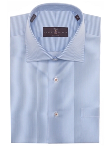 Robert Talbott Sky Royal Twill Pinstripe Classic Fit Estate Sutter Dress Shirt ECS16010-01 - Spring 2016 Collection Dress Shirts | Sam's Tailoring Fine Men's Clothing