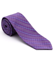 Robert Talbott Purple with Stripe Pattern Silk British Mogador Seven ...