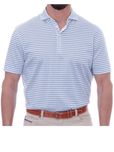 Robert Talbott Ocean with Deck Stripe Cut-Away Collar Drake Polo PK403-01 - Spring 2016 Collection Polo | Sam's Tailoring Fine Men's Clothing