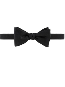 Robert Talbott Black Faille Bow Tie 010010A-01 - Spring 2016 Collection Bow Ties and Sets | Sam's Tailoring Fine Men's Clothing