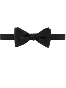 Robert Talbott Black Faille Bow Tie 010010C-01 - Spring 2016 Collection Bow Ties and Sets | Sam's Tailoring Fine Men's Clothing