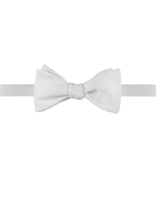 Robert Talbott Formal Wear Protocol White Pique Bow Tie 010210B-01 - Spring 2016 Collection Bow Ties and Sets | Sam's Tailoring Fine Men's Clothing