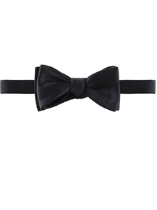 Robert Talbott Solid Black Satin Bow Tie 010280A-01 - Spring 2016 Collection Bow Ties and Sets | Sam's Tailoring Fine Men's Clothing