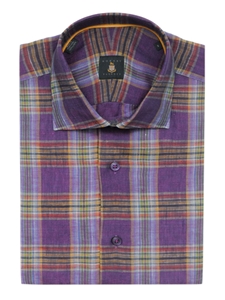 Purple, Orange & Yellow Plaid Sport Shirt  |  Robert Talbott Sport Shirts Collection 2016 | Sams Tailoring