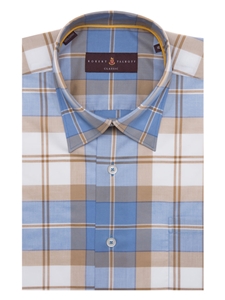 Navy, Green and White Plaid Sport Shirt LUM16044-01 - Robert Talbott Sport Shirts Spring Collection 2016 | Sam's Tailoring Fine Men's Clothing